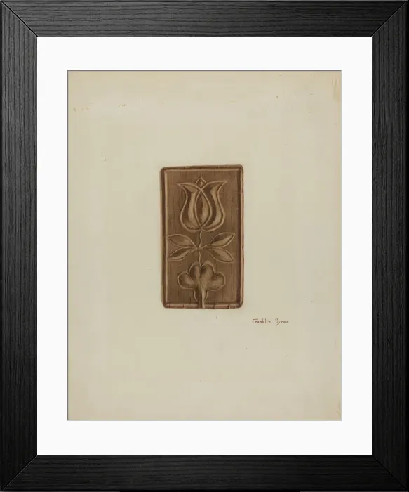 Framed Print : Pa. German Cake Mold, c. 1939. Creator: Franklyn Syres Framed Print : Pa. German Cake Mold, c. 1939. Creator: Franklyn Syres