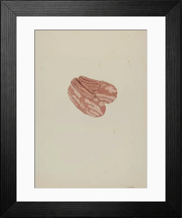 Framed Print : Peg in Stitch Boot, c. 1937. Creator: Syrena Swanson Framed Print : Peg in Stitch Boot, c. 1937. Creator: Syrena Swanson