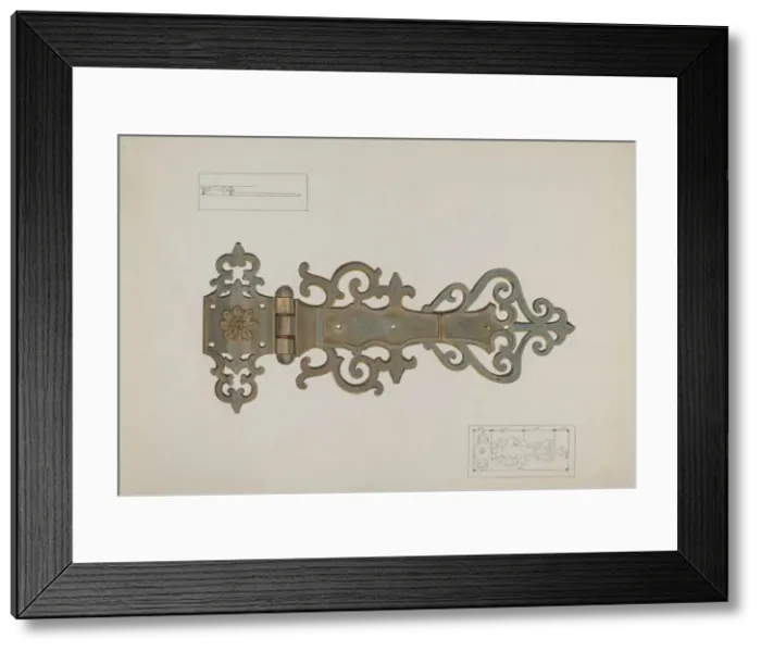 Framed Print : Hinge, c. 1937. Creator: Verna Tallman Framed Print : Hinge, c. 1937. Creator: Verna Tallman