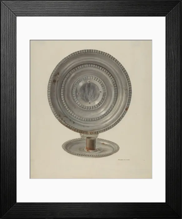 Framed Print : Tin Candle Sconce, c. 1940. Creator: Franklyn Syres Framed Print : Tin Candle Sconce, c. 1940. Creator: Franklyn Syres