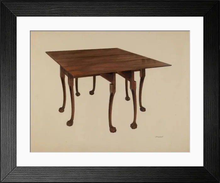 Framed Print : Gatelegged (Table) Ball & Claw Feet, c. 1939. Creator: Joseph Sudek Framed Print : Gatelegged (Table) Ball & Claw Feet, c. 1939. Creator: Joseph Sudek