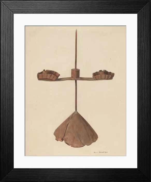 Framed Print : Candlestick, c. 1940. Creator: Carl Strehlau