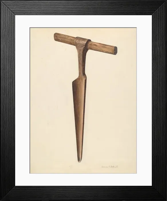 Framed Print : Auger, 1938. Creator: Herman O. Stroh Framed Print : Auger, 1938. Creator: Herman O. Stroh