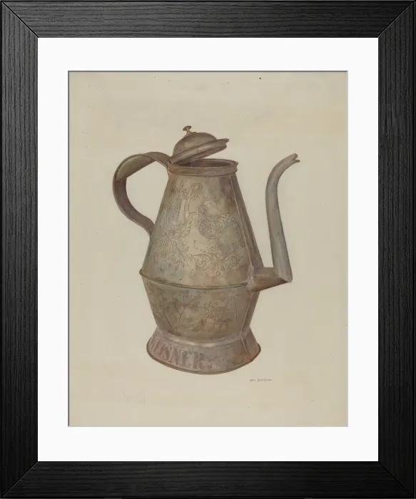 Framed Print : Pa. German Coffee Pot. Creator: Carl Strehlau Framed Print : Pa. German Coffee Pot. Creator: Carl Strehlau