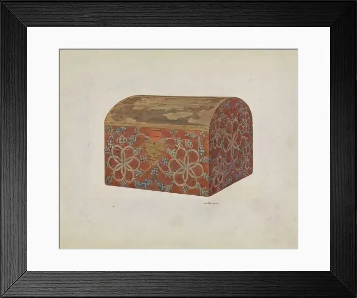 Framed Print : Pa. German Chest, c. 1940. Creator: Carl Strehlau Framed Print : Pa. German Chest, c. 1940. Creator: Carl Strehlau