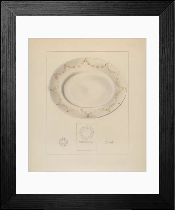 Framed Print : Platter, c. 1937. Creator: Joseph Sudek