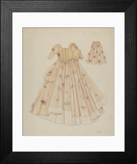 Framed Print : Dress, c. 1936. Creator: Syrena Swanson Framed Print : Dress, c. 1936. Creator: Syrena Swanson