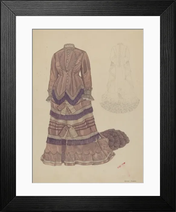 Framed Print : Dress, c. 1940. Creator: Syrena Swanson Framed Print : Dress, c. 1940. Creator: Syrena Swanson
