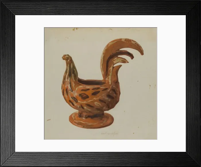 Framed Print : Pa. German Water Whistle, c. 1938. Creator: Carl Strehlau