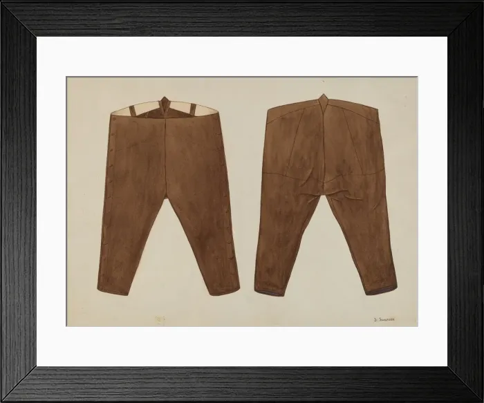 Framed Print : Trousers, c. 1936. Creator: Syrena Swanson Framed Print : Trousers, c. 1936. Creator: Syrena Swanson