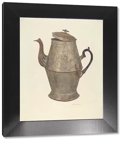 Tin Coffee Pot, 1935  /  1942. Creator: Carl Strehlau