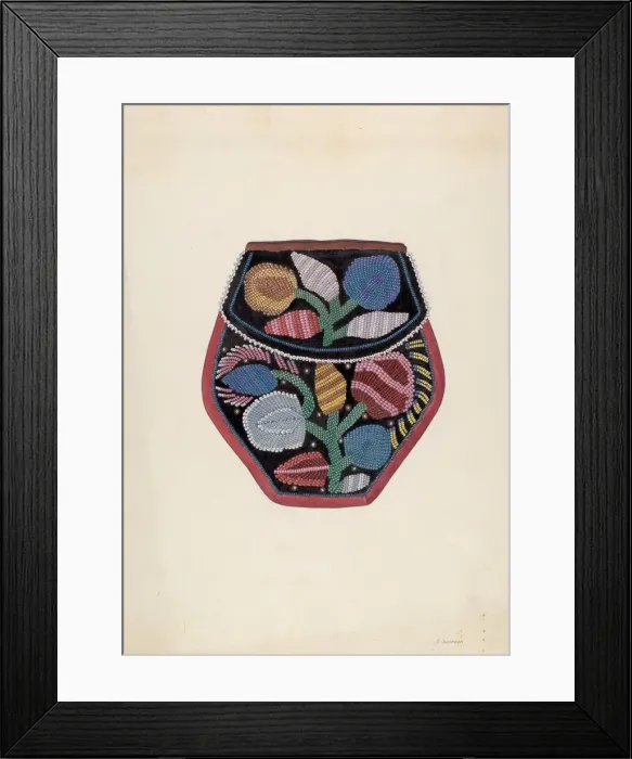 Framed Print : Purse, c. 1937. Creator: Syrena Swanson Framed Print : Purse, c. 1937. Creator: Syrena Swanson