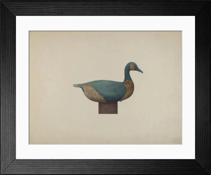 Framed Print : Decoy Duck, c. 1939. Creator: John Sullivan Framed Print : Decoy Duck, c. 1939. Creator: John Sullivan