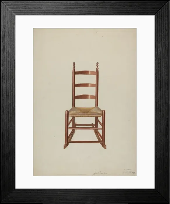 Framed Print : Ladder Rock Chair, 1937. Creator: John Sullivan Framed Print : Ladder Rock Chair, 1937. Creator: John Sullivan