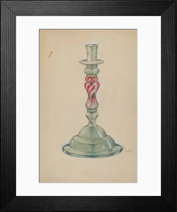 Framed Print : Candlestick, c. 1936. Creator: Margaret Stottlemeyer Framed Print : Candlestick, c. 1936. Creator: Margaret Stottlemeyer