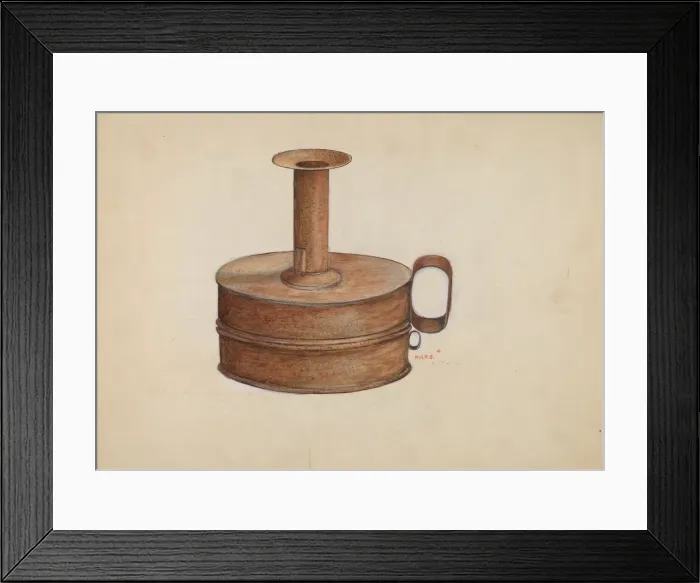 Framed Print : Candlestick, c. 1937. Creator: Margaret Stottlemeyer Framed Print : Candlestick, c. 1937. Creator: Margaret Stottlemeyer