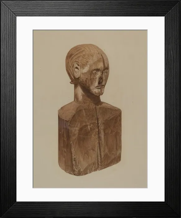 Framed Print : Primitive Bust, c. 1939. Creator: John Sullivan Framed Print : Primitive Bust, c. 1939. Creator: John Sullivan