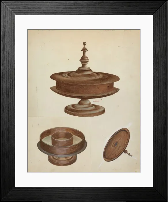 Framed Print : Sewing Container, c. 1937. Creator: Margaret Stottlemeyer Framed Print : Sewing Container, c. 1937. Creator: Margaret Stottlemeyer