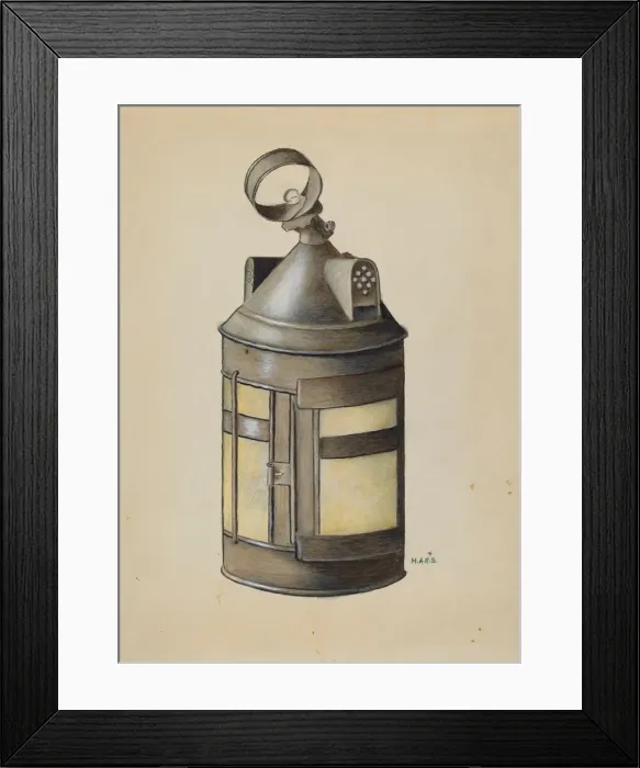 Framed Print : Dormer Window Lantern, c. 1936. Creator: Margaret Stottlemeyer Framed Print : Dormer Window Lantern, c. 1936. Creator: Margaret Stottlemeyer