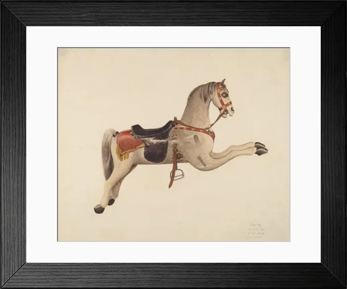 Framed Print : Carousel Horse, c. 1938. Creator: John Sullivan Framed Print : Carousel Horse, c. 1938. Creator: John Sullivan