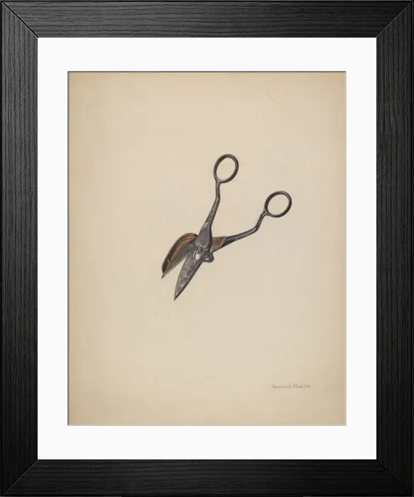Framed Print : Wick Trimmer, 1941. Creator: Herman O. Stroh Framed Print : Wick Trimmer, 1941. Creator: Herman O. Stroh