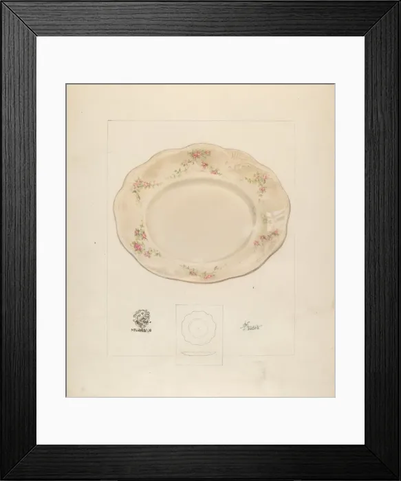 Framed Print : Dinner Plate, c. 1937. Creator: Joseph Sudek Framed Print : Dinner Plate, c. 1937. Creator: Joseph Sudek