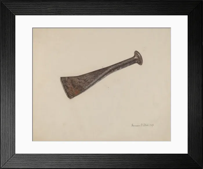 Framed Print : Calking Chisel Used in Milwaukee Ship Yard, 1940. Creator: Herman O. Stroh Framed Print : Calking Chisel Used in Milwaukee Ship Yard, 1940. Creator: Herman O. Stroh