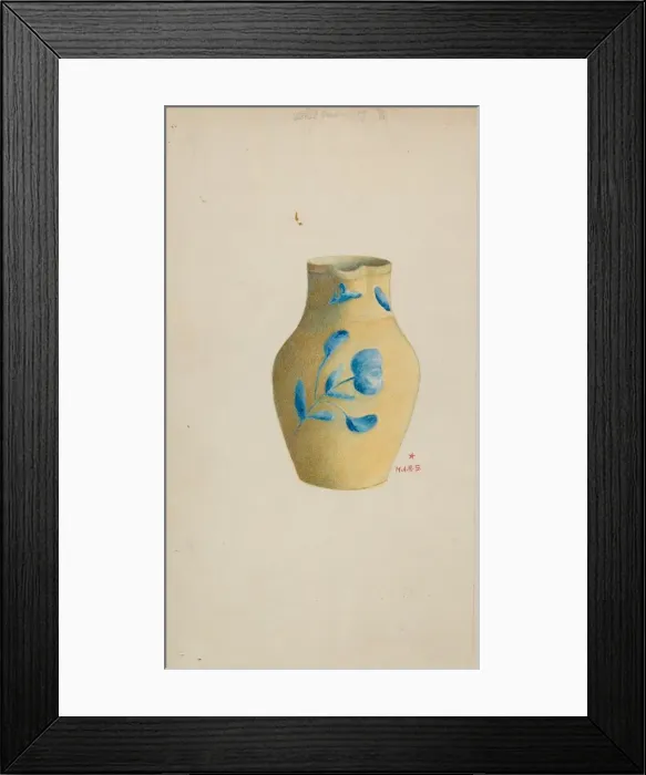 Framed Print : Stoneware Cream Pitcher, 1935 / 1942. Creator: Margaret Stottlemeyer Framed Print : Stoneware Cream Pitcher, 1935 / 1942. Creator: Margaret Stottlemeyer