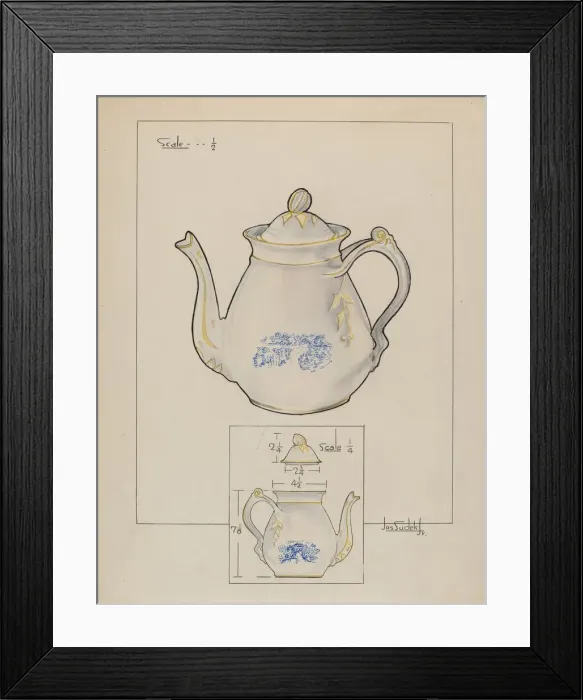 Framed Print : Teapot, c. 1938. Creator: Joseph Sudek Framed Print : Teapot, c. 1938. Creator: Joseph Sudek