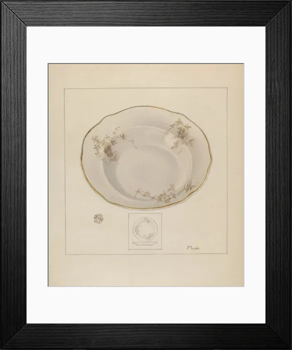 Framed Print : Dinner Platter, c. 1937. Creator: Joseph Sudek Framed Print : Dinner Platter, c. 1937. Creator: Joseph Sudek