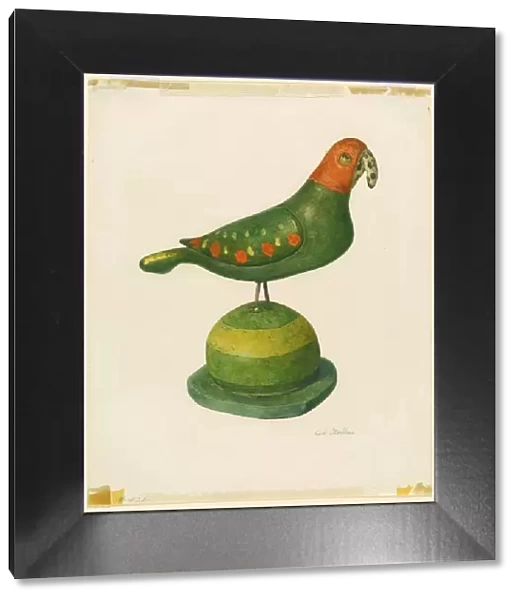 Pensylvania German Carved Bird, 1935  /  1942. Creator: Carl Strehlau