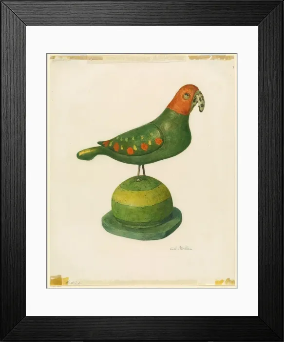 Framed Print : Pensylvania German Carved Bird, 1935 / 1942. Creator: Carl Strehlau Framed Print : Pensylvania German Carved Bird, 1935 / 1942. Creator: Carl Strehlau