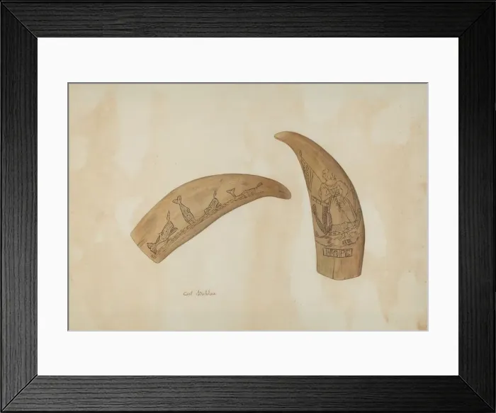 Framed Print : Whales Tooth, c. 1940. Creator: Carl Strehlau Framed Print : Whales Tooth, c. 1940. Creator: Carl Strehlau