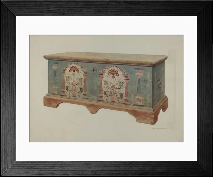 Framed Print : Pa. German Chest, c. 1939. Creator: Carl Strehlau Framed Print : Pa. German Chest, c. 1939. Creator: Carl Strehlau