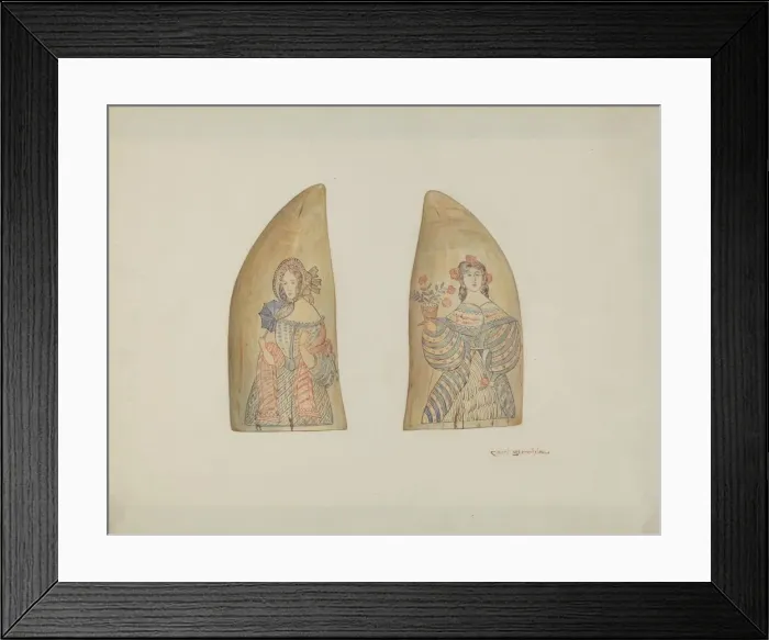 Framed Print : Whales Tooth, c. 1940. Creator: Carl Strehlau Framed Print : Whales Tooth, c. 1940. Creator: Carl Strehlau
