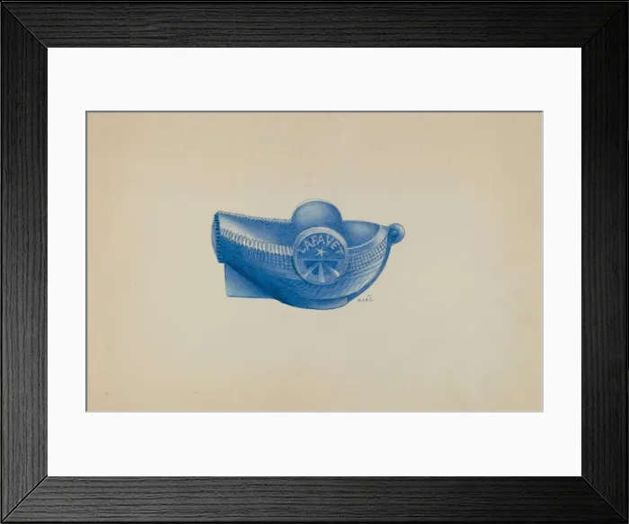 Framed Print : Blue Salt Boat, c. 1936. Creator: Margaret Stottlemeyer Framed Print : Blue Salt Boat, c. 1936. Creator: Margaret Stottlemeyer