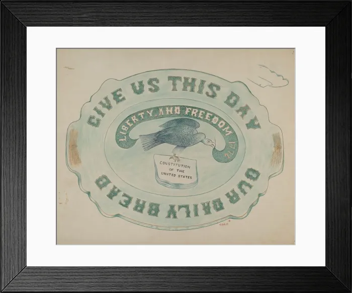 Framed Print : Bread Plate, 1935 / 1942. Creator: Margaret Stottlemeyer Framed Print : Bread Plate, 1935 / 1942. Creator: Margaret Stottlemeyer