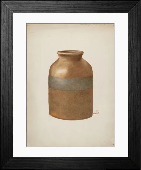 Framed Print : Stone Fruit Jar, 1935 / 1942. Creator: Margaret Stottlemeyer Framed Print : Stone Fruit Jar, 1935 / 1942. Creator: Margaret Stottlemeyer