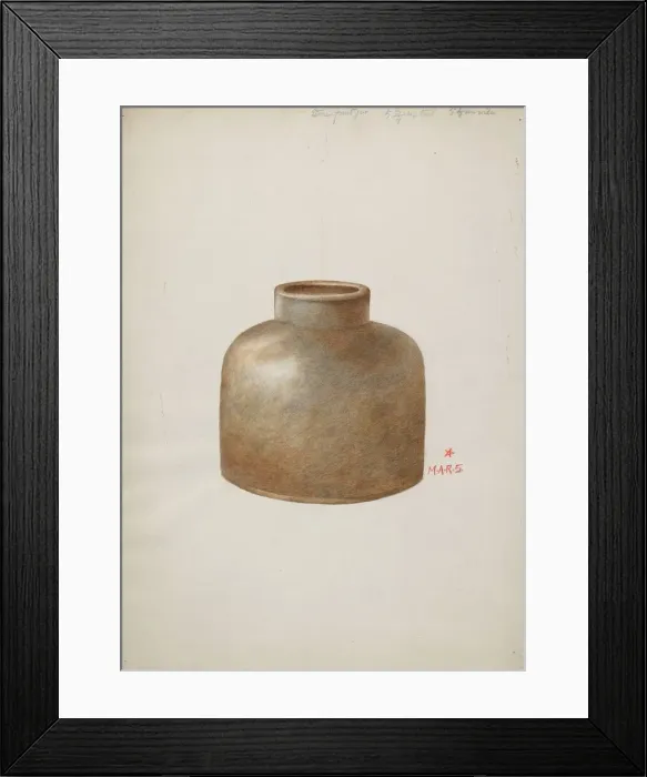Framed Print : Stone Fruit Jar, 1935 / 1942. Creator: Margaret Stottlemeyer Framed Print : Stone Fruit Jar, 1935 / 1942. Creator: Margaret Stottlemeyer