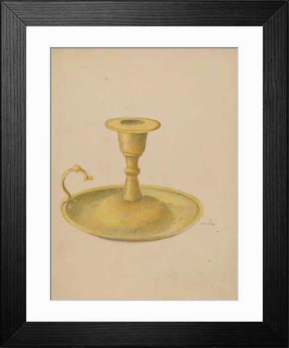 Framed Print : Candlestick, 1935 / 1942. Creator: Margaret Stottlemeyer Framed Print : Candlestick, 1935 / 1942. Creator: Margaret Stottlemeyer