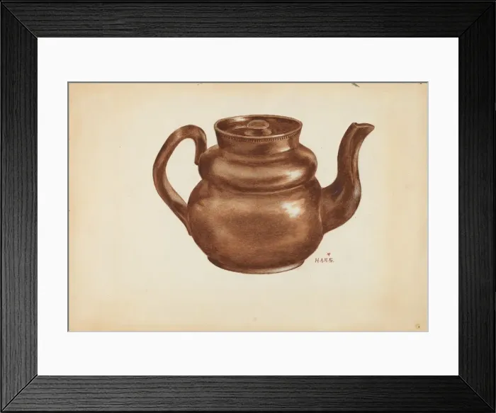 Framed Print : Teapot, c. 1936. Creator: Margaret Stottlemeyer Framed Print : Teapot, c. 1936. Creator: Margaret Stottlemeyer