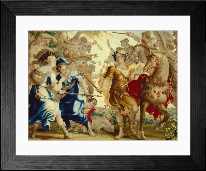 Framed Print : Caesar in the Gallic Wars from The Story of Caesar and Cleopatra, Flanders, c. 1680 Framed Print : Caesar in the Gallic Wars from The Story of Caesar and Cleopatra, Flanders, c. 1680