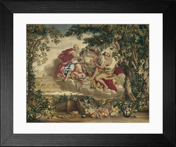 Framed Print : Autumn, from The Seasons, Paris, 1700 / 20. Creator: Gobelins Manufactory Framed Print : Autumn, from The Seasons, Paris, 1700 / 20. Creator: Gobelins Manufactory