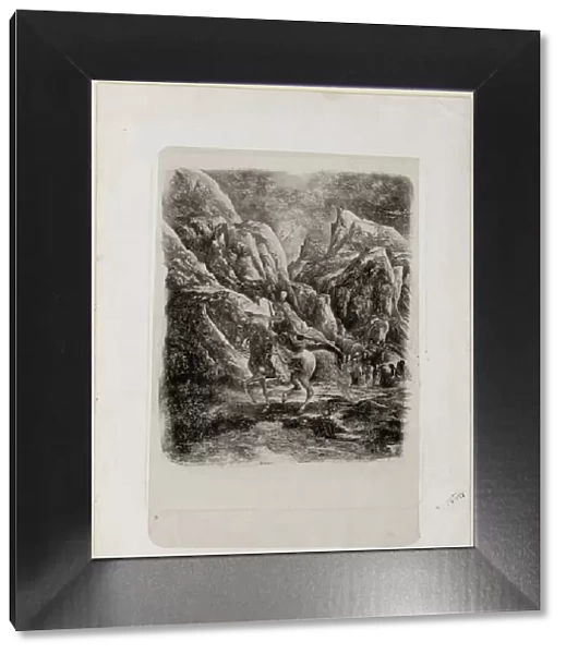 Rider in the Mountains, 1866. Creator: Rodolphe Bresdin