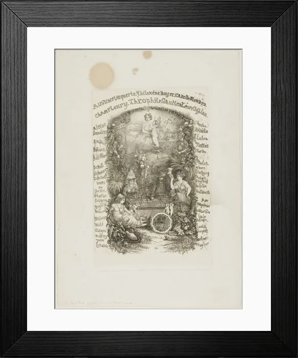 Framed Print : Frontispiece for the Revue Fantaisiste, 1861. Creator: Rodolphe Bresdin Framed Print : Frontispiece for the Revue Fantaisiste, 1861. Creator: Rodolphe Bresdin