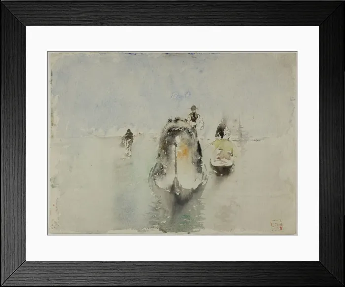 Framed Print : Gondolas, Grand Canal, Venice, n. d. Creator: Robert Frederick Blum Framed Print : Gondolas, Grand Canal, Venice, n. d. Creator: Robert Frederick Blum
