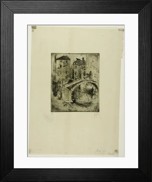 Framed Print : Venetian Canal and Bridges, 1886. Creator: Robert Frederick Blum Framed Print : Venetian Canal and Bridges, 1886. Creator: Robert Frederick Blum