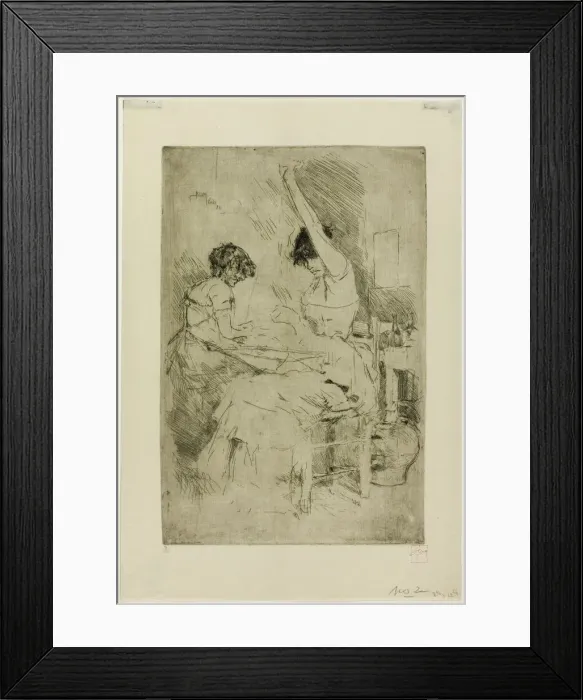 Framed Print : Bead Stringers, Venice, 1886. Creator: Robert Frederick Blum Framed Print : Bead Stringers, Venice, 1886. Creator: Robert Frederick Blum