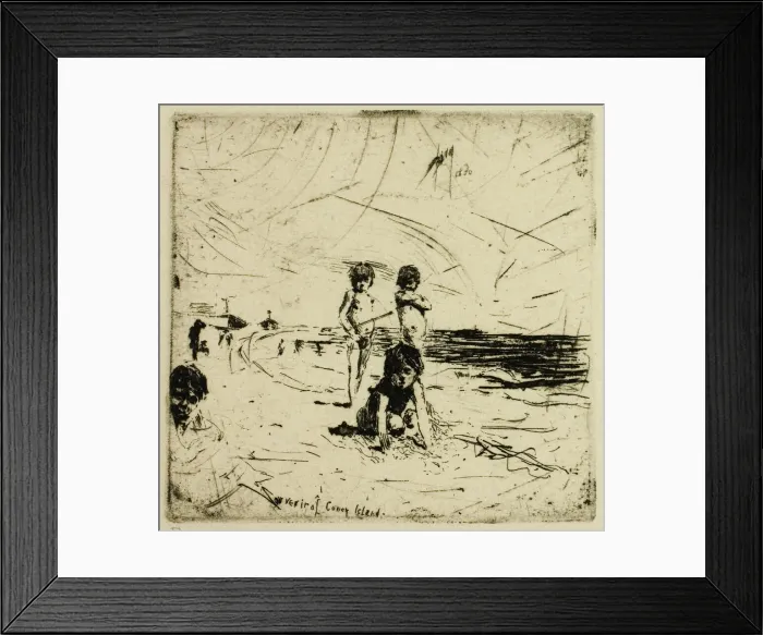 Framed Print : Souvenir of Coney Island, 1880. Creator: Robert Frederick Blum Framed Print : Souvenir of Coney Island, 1880. Creator: Robert Frederick Blum