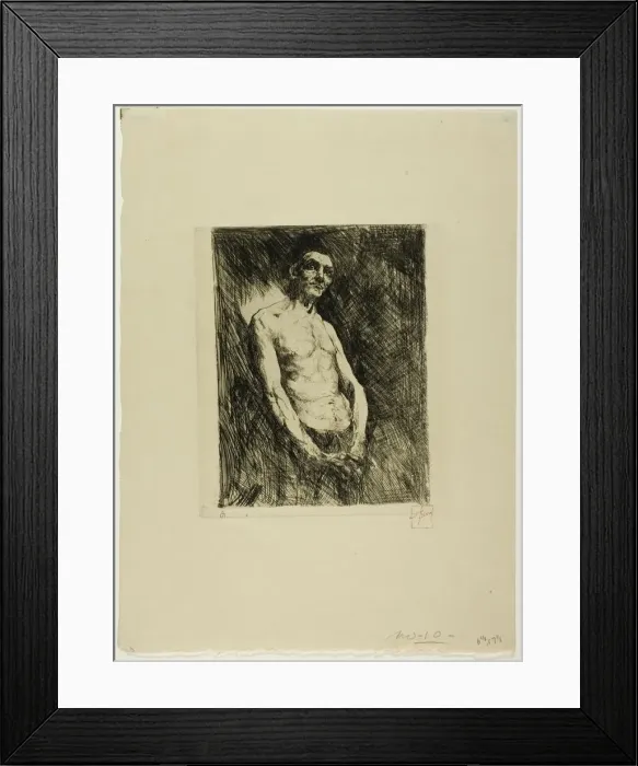 Framed Print : Half Nude Figure of a Man, n. d. Creator: Robert Frederick Blum Framed Print : Half Nude Figure of a Man, n. d. Creator: Robert Frederick Blum